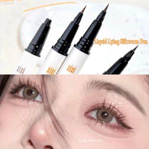 Eyeliner Flüssigkeit liegt Seidenrauderstift mattbrauner schwarzer Eyeliner Highlighter Stifte Make -up Lidschattenstift wasserdichte Eyeliner Entfernung Stift