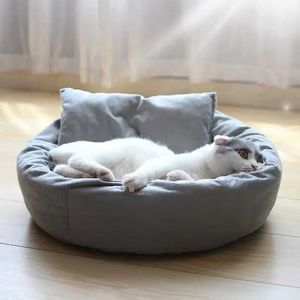 Cat Beds Furniture Bed Blanket Puppy Heater Portable Cat Sleep Roud Cushion Dog Heating Pad Usb Electric Mat Constant Temperature Pet