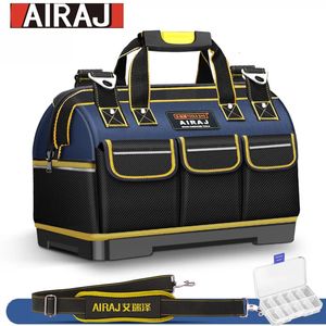 Bolsa de ferramenta airaj grande bolsa de ferramentas multifuncional 1680d Oxford Ploth Electrician Multi-Pocket Imperme-a-queda bolsa de armazenamento 240420