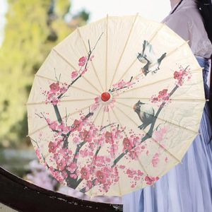 Umbrellas Chinese Style Oiled Paper Umbrella Women Gift Plum Blossom Classical Dance For Pography Costumes Wedding Cosplay