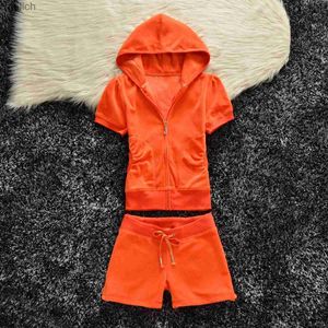 Women's Shorts Velvet Athletic Suit Womens 2024 Summer Velvet Casual Suit Set Zippered Sweater and Shorts Jogging Exercise Suit WX