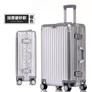 All aluminum alloy trolley box aluminum frame password luggage boarding travel box metal hard 20 inch box