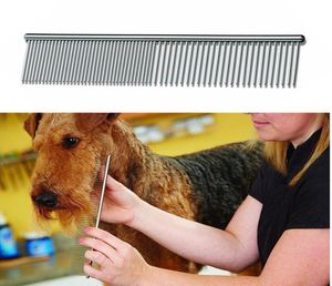 Husdjur grooming borste kamverktyg för hund katt rena billiga borstar stift kattborste rostfritt stål hundar kam metallborste husdjur produkt supp4519539