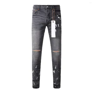 Frauenhose hochwertige lila Roca Jeans Modestreet Ripped Grey Lack Reparatur niedriger Aufträge dünn