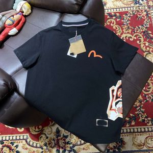 Designer Luxury Evisuss Classic 2024 New Color Edge Buddha Head Tryckt Kort ärm Fashion Casual Cotton Men and Women Can T-shirt