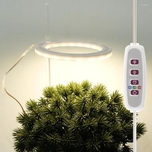 Luzes de cultivo 20leds Luz de planta LED USB Timer interruptor Dimmível Espectro completo em vaso interno ajustável