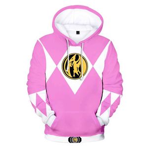 Men's Hoodies Sweatshirts Mighty Morphin 3D Digital Printing Hoodie Harajuku Sweatshirt Moletom Feminino Fashion Tracksuit Tops Mens Wear Q240506