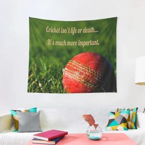 Wandteppiche Cricket Red Ball Lustige Motivation Tapestry Wall Art Room Decor Home Supplies