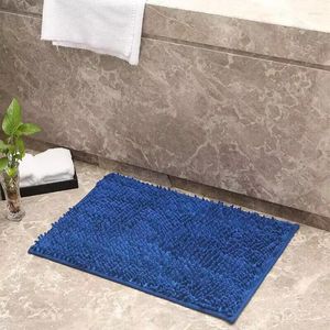 Carpets Chenille Carpet Mat Shorthair Blue Bathroom Toilet Non-slip Absorbent Floor Doorway Kitchen Indoor Mats
