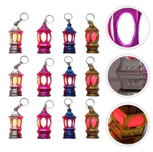 Flashlights Torches 40Pcs Muslim Ramadan Lantern Key Chain Ring Pendants Charm With LED Light9605671