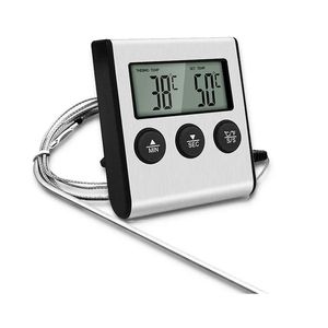 BBQ Grills Kitchen Digital matlagning Termometer Möt Temperatur för ugnsgrilltimerfunktion med sondvärmemätare Drop Delivery OTTRT