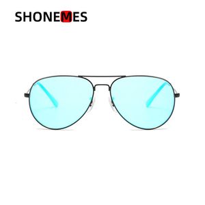 Shonemes Pilot Bleghness Glasses Colorweakness Metal Eyeglasses Red Green Blind Corretive Driver Glasses para Daltonism 240430