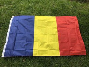 Banner Flags SKY FLAG Romania Flag 90*150cm Hanging blue yellow red ro rou Romania flag Polyester standard Flag Banner For Decoration