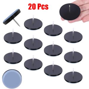 Decals 20pcs Furniture Leg Sliders Pads with Nail Feet Furniture Moving Gliders Mover Floor Protector for Tables Sofas Recliners