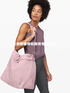 Umhängetaschen LU21 Frühlings- und Sommer -Frauen große Kapazität Yoga Sport Messenger Bag Single Handtaschen Freizeit