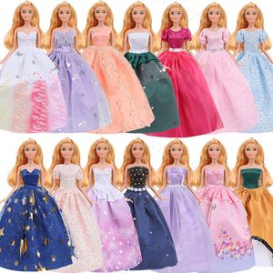 Kawaii 14 Items /Lot Handmade Princess Party Dress 30CM Girl Doll Clothing Accessories Little Girl Princess Dress Doll Children Toy Gift For Girls