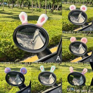 Car Tissue Box New Lovely Rabbit Ear For Rearview Mirror Decor 3D Funny Cat Bunny Ears P Stickers Roof Decoration Drop Delivery Automo Dhht6