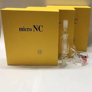 Micro Nectar Collector Micro NC 10 мм со стеклянной титановой гвоздикой труба титановый гвоздь курить воду Подарок подарок желтая коробка в герметичной в горячих продажах