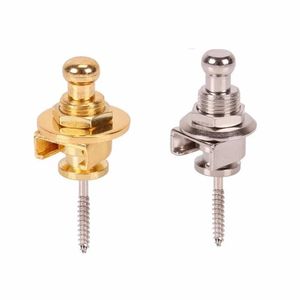 1pcs tira de guitarra Botão de metal segure aperto Remova parafuso para parafuso de baixo elétrico acústico Bass Guitar