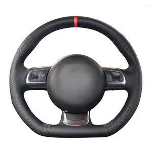 Coperchio del volante dello sterzo Coperchio di auto fai-da-te in pelle nera non slip per Audis (8J) 2006-2014 A3 S3 (8p) Sportback 2008-2012 R8