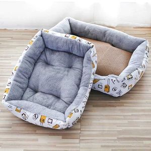 Cat Beds Furniture Pet Bed House Dog Sofa Sleeping Beds Mat Cat Cushion Warm Cozy Soft Plush Nest Dog Baskets Waterproof Kennel Pets Supplies