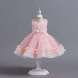 女の子のドレスドレスふわふわガーゼケーキスカートフラワーチルドレン服