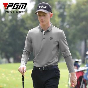 Men's Polos PGM Mens Polo Shirts Sports Leisure Autumn Winter Long Slve Clothing YF480 Wholesale Y240506