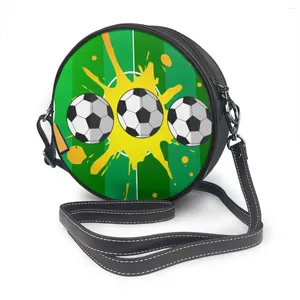 Borsa 2024 Oln Summer Women's Fashion Small Round Cool Green Soccer Passa Spalla Messenger Crossbody Telefono