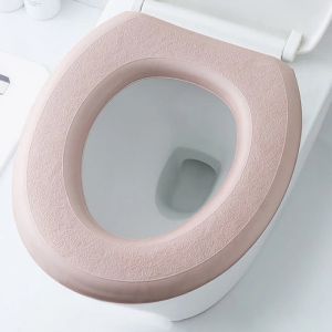 Set Waterproof Soft Toilet Seat Covertoilet Cushion Sticker Winter Warm Bathroom Closestool Protector Bathroom Accessories