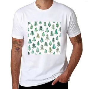 Herren Polos Winterbäume T-Shirt Bluse Hippie Kleidung Herren Grafische T-Shirts Anime