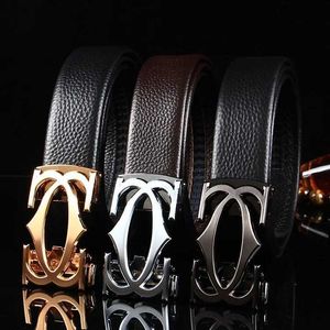 Belts Wide New Style Korean Version Fashion All-match Mens Leather Belt Business Automatic Checkoff Full-Grain Leather Waistband 2024 T240429