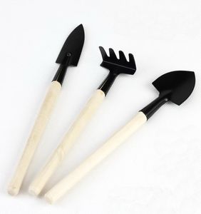 Mini Bahçe Araçları Rakespadeshovel Bahçe Dekorasyonları Minyatürler Terraryum Figürinler Aracı 3pcsset7069216