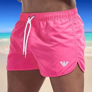 Strand -Herren -Shorts Shorts Bodybuilding Fody Men Fitness Fitness Sportshorts Sommer Slim Cool Bermuda Männlich schnell Dryl.240507