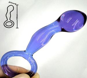 33mm Crystal anal beads dildo pyrex glass butt plug fake penis prostate female vagina masturbate adult sex toy for gay women men D6704119