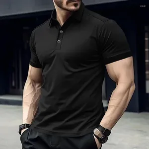 Camiseta de manga curta de pólo masculino masculino