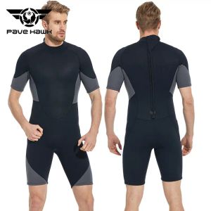 Kostymer 23mm onepiece short wetsuit män tillbaka zip gummi dykdräkt slitstoppande kallt bevis varm simning surfing snorkling kostym