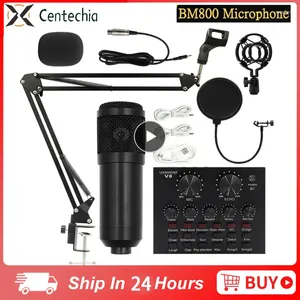 Microfones BM800 Professional Condenser Microphone Sound Recording Studio Mic Kits For Computer KTV Broadcasting Gamer Karaoke Microfone