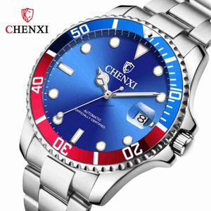 Chenxi/Dawn Water Ghost Mechanical Watch Mens hela automatisk vattentät kalender