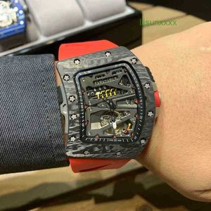 Luxury Mens Wristwatch Richa Mill Business Leisure RM70-01 Hela automatisk mekanisk klocka kolfiberfodral Tejp Male Watches Designer Waterproof