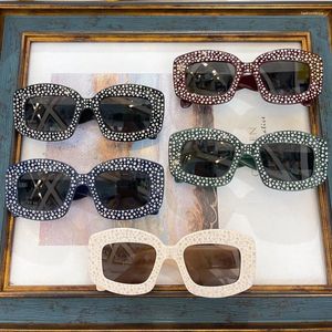 Occhiali da sole ad alta marca occhiali da sole moda diamanti di lusso da donna vintage occhiali da sole giuncata originale