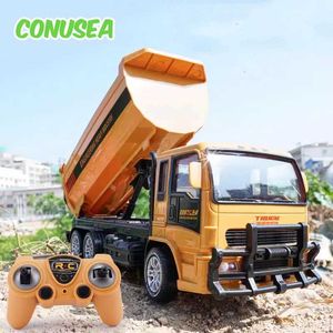 Auto elettriche/rc auto da camion rc auto 2,4 g di ingegneria telecomandata auto per veicoli per veicoli per veicoli giocattoli per trattori per ragazzi bambini per bambini regali di Natale t240506