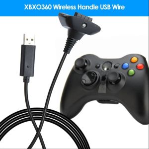 Кабели кабеля 1,5 м USB -зарядка для беспроводного игрового контроллера xbox 360 зарядка зарядка кабельное шнур высококачественный игровой аксессуар 2019