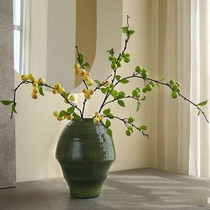 Decorative Flowers Lifelike Artificial Fruit Branch Green Plant Mini Chinese Simulation Plants Handmade DIY Fake Garden Party