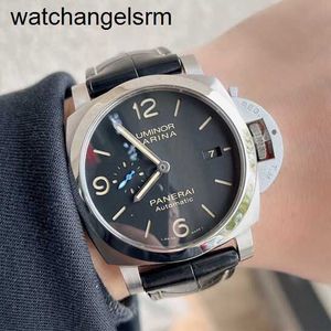 레이디스 손목 시계 Panerai Luminor 1950 시리즈 44mm 직경 자동 기계식 시계 캘린더 디스플레이 남성 시계 스틸 케이스 44mm 루미노 PAM01312