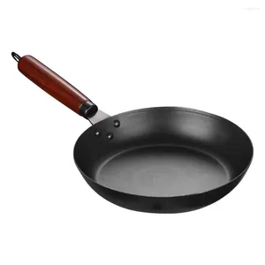 Patelnia na patelni nonstick żelazne wok okrągły dół chińska nietknięta kuchnia do domu indukcyjnego do domu