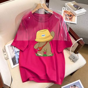 Ins Bear Designers Mens Womens T Shirt Cotton Women Casual T Shirts Man Clothing Streetwear Loose Short Sleeve Tees Girl Tshirts Couples Crew Neck Hip Hop Tshirts M-5XL