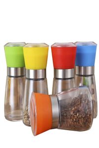 Salt och pepparkvarn Shaker Mill Vintage Glass Pepper Svarare Shaker Spice Pepper Container Jar LJJK23777343505
