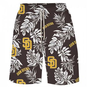 Mäns plusstorlek shorts sommarblommor shorts för män och kvinnor, simning överdimensionerade strandbyxor, lösa och snabbtorkande hawaiian capris