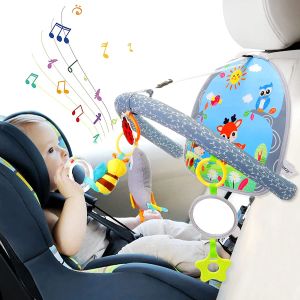 Блоки заднее лицо автокресла игрушка детское маниоранген Центр Центр автомобильного сиденья арка автомобильного сиденья с музыкальными зеркальными игрушками для детей путешествовать