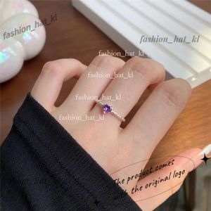 Anello di diamanti da 5 mm a cuore Donna sterling in argento anelli di design d'amore di lusso per donne viola rosa 5a zirconia quotidianamente regalo tiffanyjewelry 640